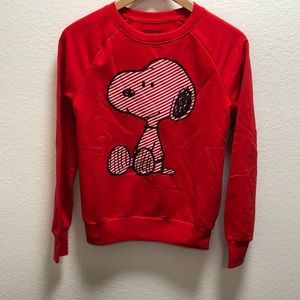 Peanuts red sweater size XS